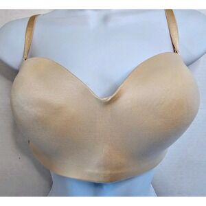 Wacoal Staying Power 34DD Strapless Bra Beige Convertible Padded No Wire